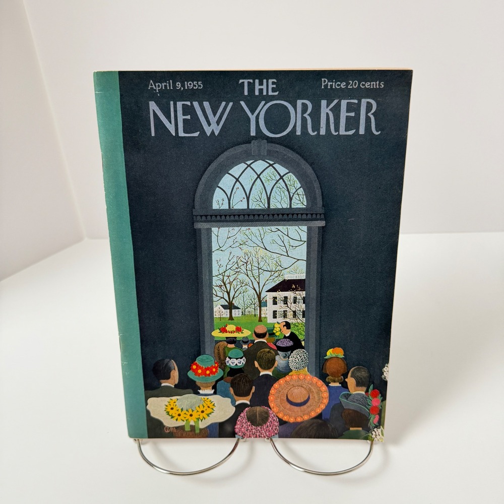Vintage The New Yorker Magazine April 9 1955 Easter Cover Mid Century Ads Art